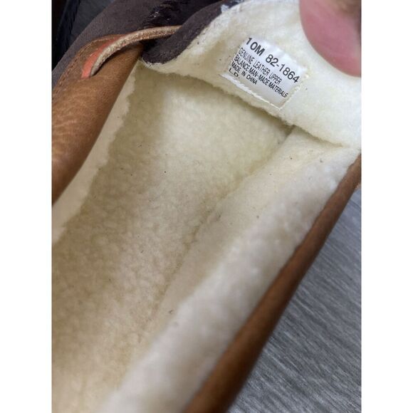 Cabela's Brown Suede Leather Slippers Moccasins Slip On Mens Size 10M US/43EU - Picture 3 of 16